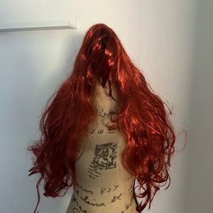 Long red wig for Halloween costume